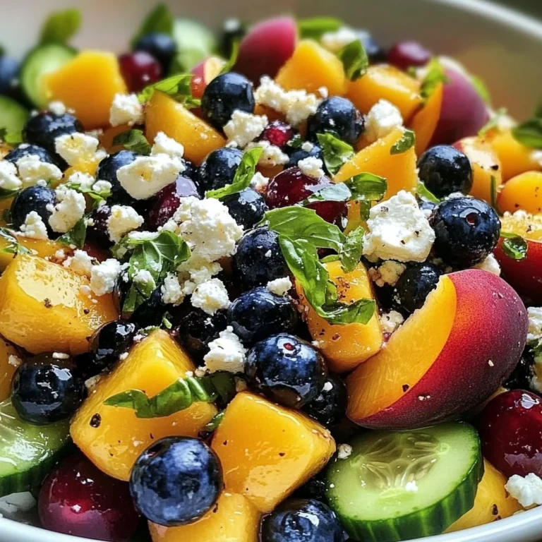 Blueberry Peach Feta Salad