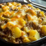 Cheesy Ground Beef & Potato Casserole