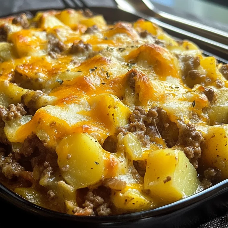 Cheesy Ground Beef & Potato Casserole