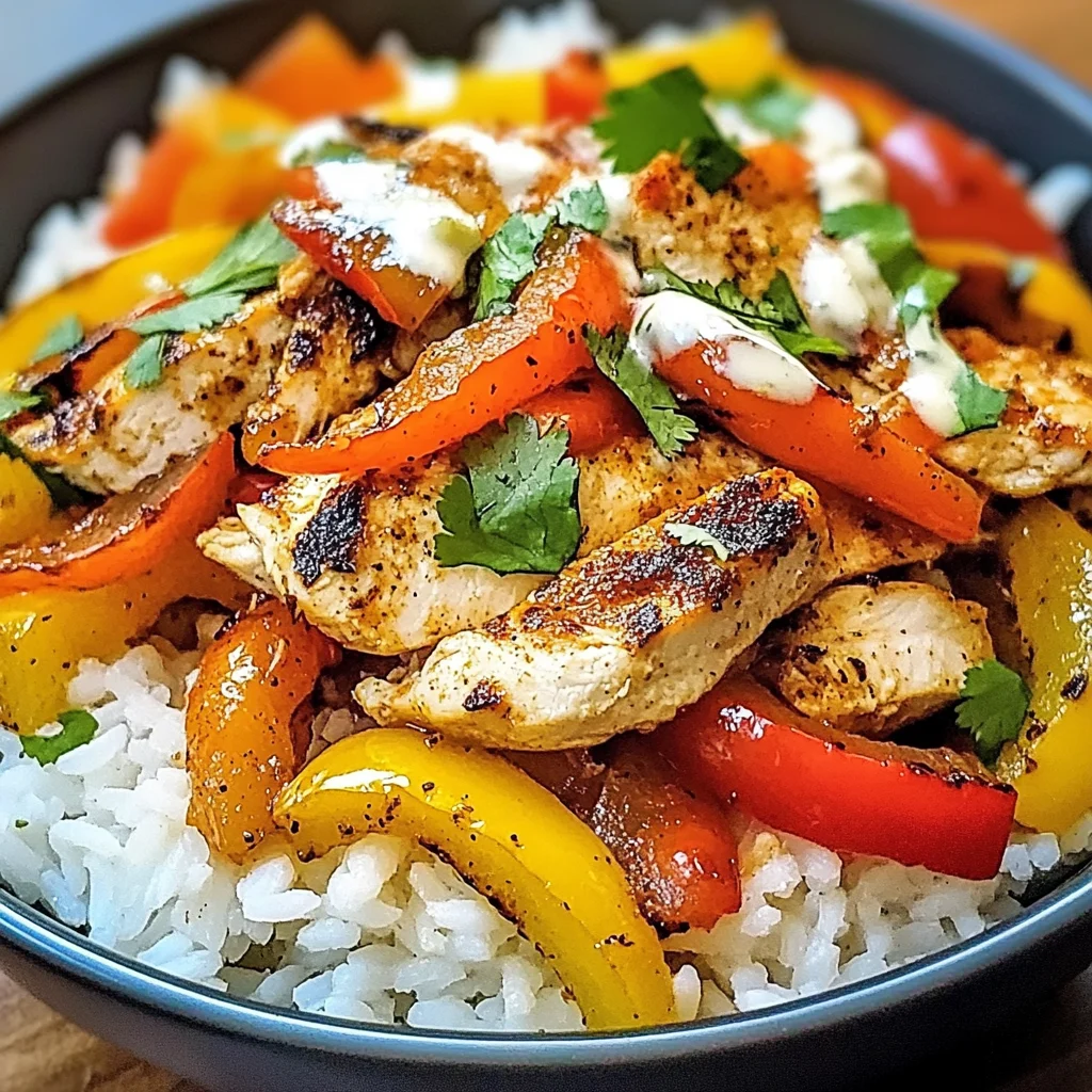 Chicken Fajita Rice Bowls