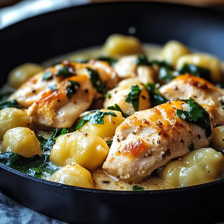 Creamy Garlic Chicken Gnocchi Skillet