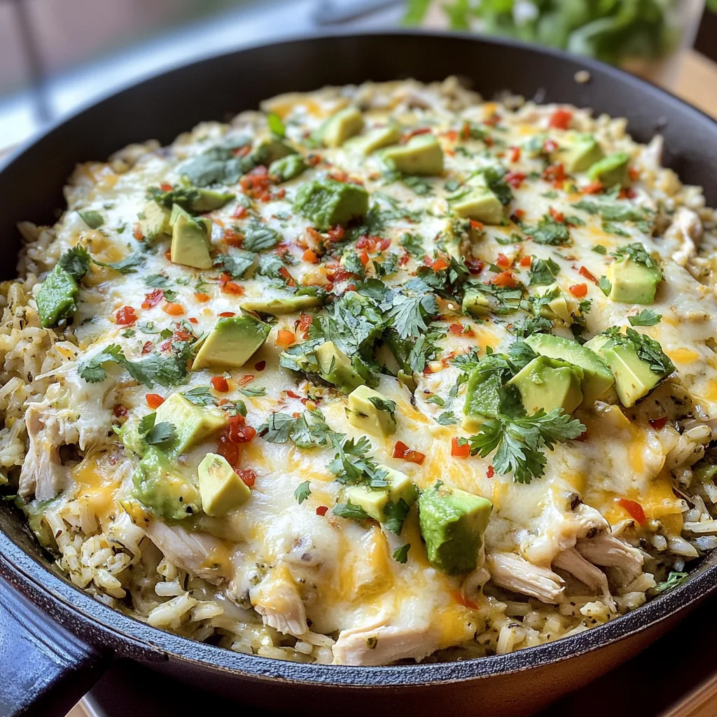 Salsa Verde Chicken & Rice Skillet