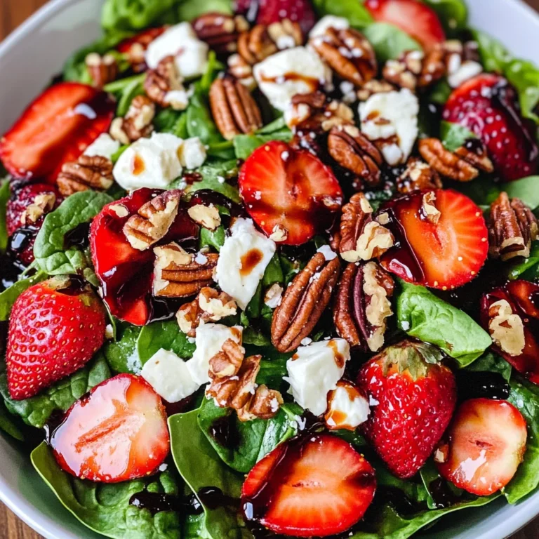 Spinach Strawberry Salad with Pecans