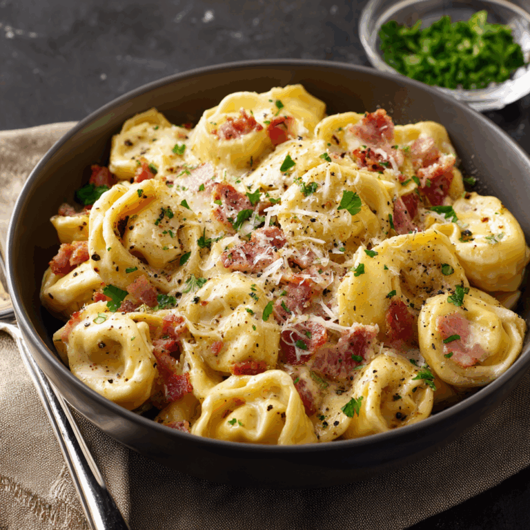 Creamy Tortellini Carbonara Recipe