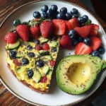 Garden Frittata Plate with Avocado Toast & Fresh Berries