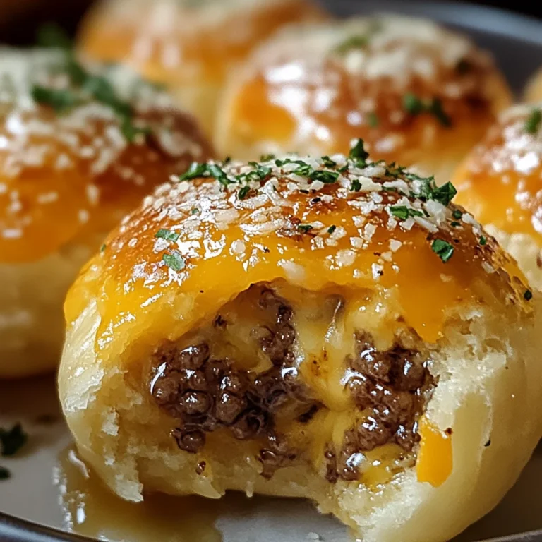 Garlic Parmesan Cheeseburger Bombs Recipe
