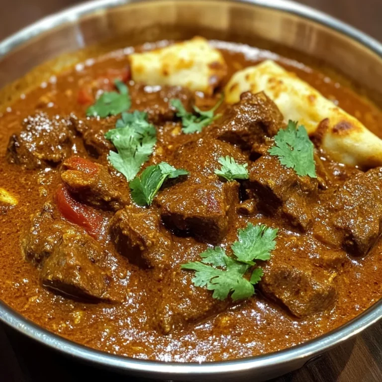 Indian Beef Curry with Tomato Gravy and Whole Spices