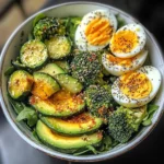 Jammy Egg Power Bowl with Roasted Veggies & Avocado
